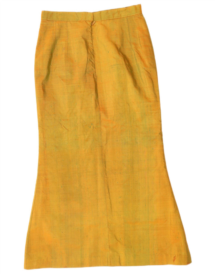 VINTAGE Damen Tulpenrock W28 Mittelgelb meliert