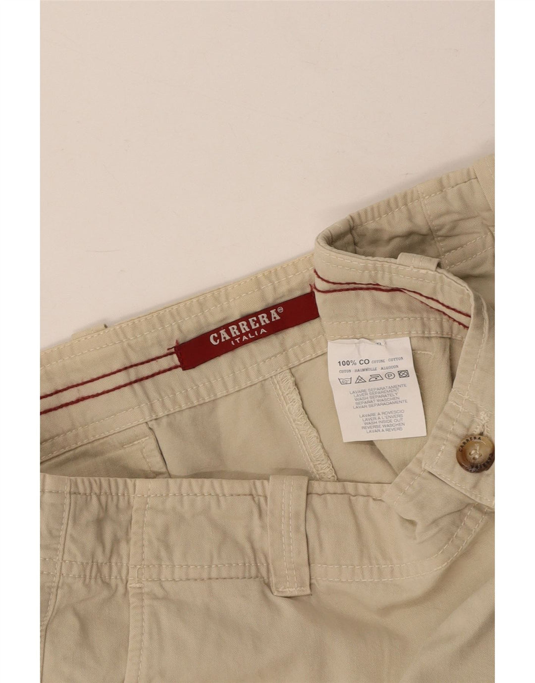 CARRERA Mens Chino Shorts W36 Large Beige Cotton