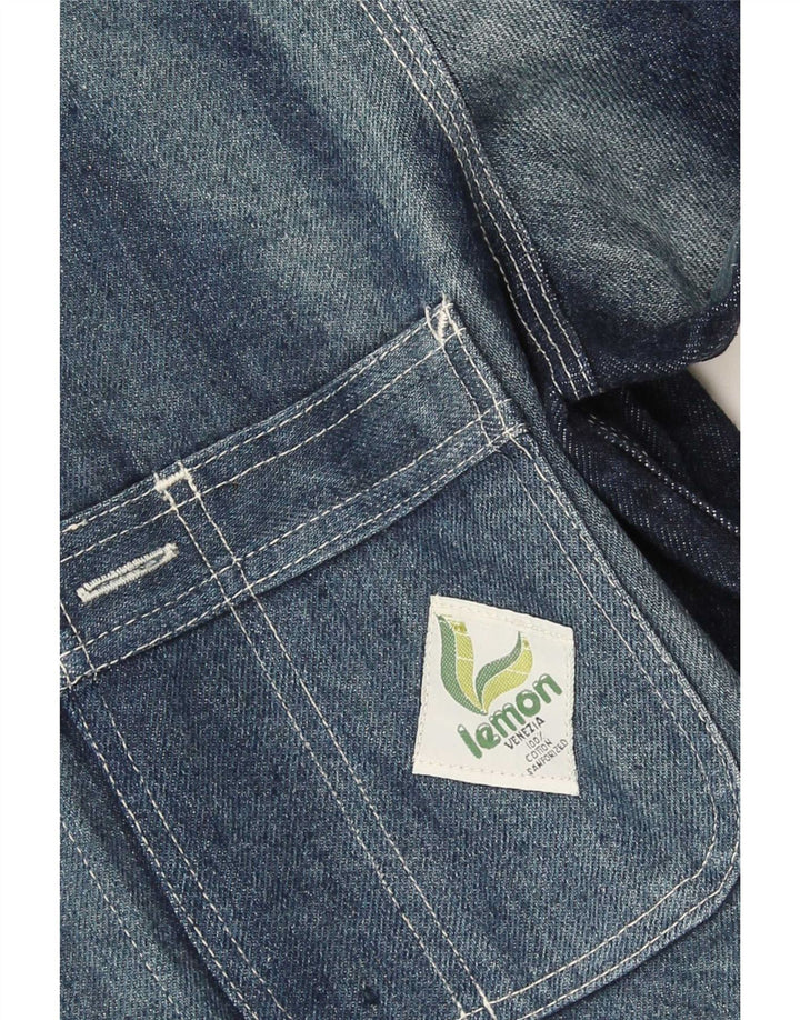 Lemon Herren Jeansjacke UK 36 Small Blaue Baumwolle