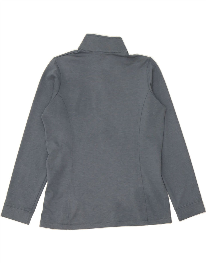 NIKE Womens Dri Fit Zip Neck Pullover Tracksuit Top UK 16 Large Grey Vintage Nike and Second-Hand Nike from Messina Hembry 