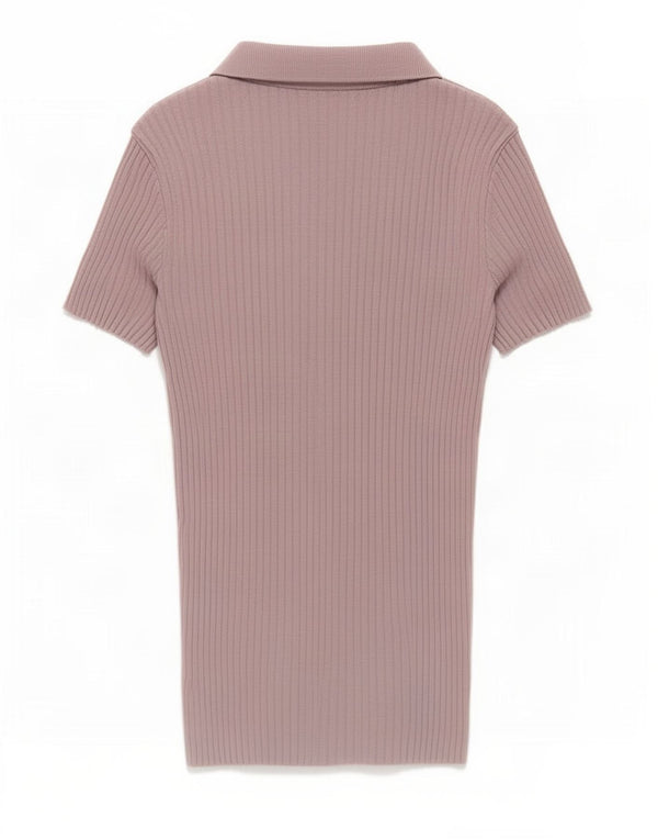 Zara Damen Poloshirt UK 12 Medium Lila