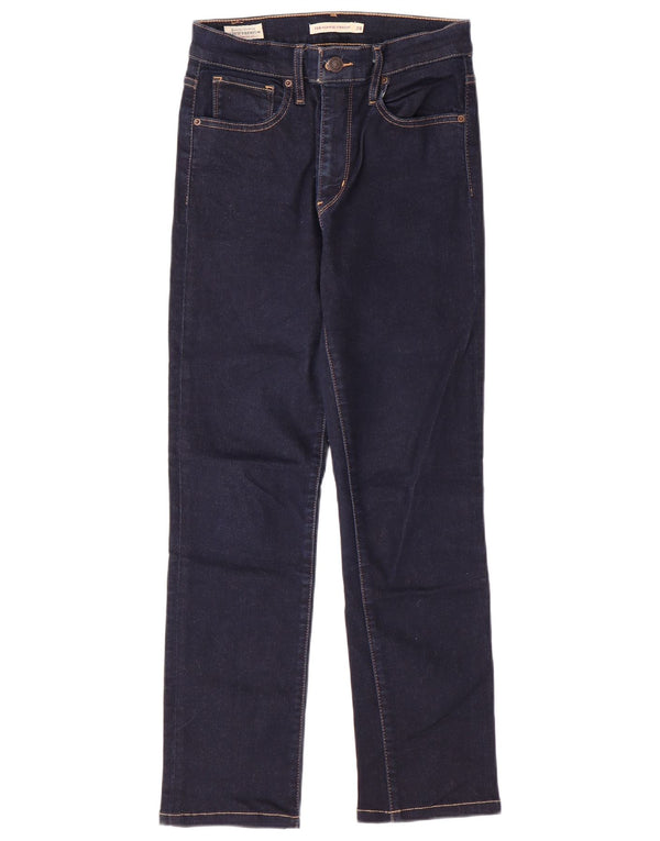 LEVI'S Damen 724 High Rise Straight Jeans W28 L26 Marineblaue Baumwolle