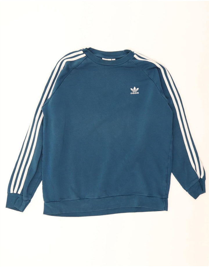 Adidas Herren Sweatshirt Pullover große blaue Baumwolle