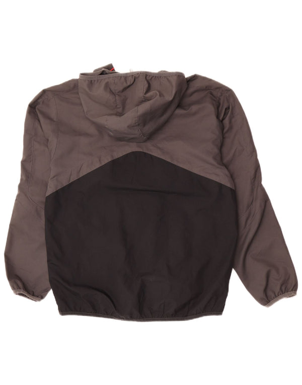 Umbro Jungen-Trainingsjacke mit Kapuze, 13–14 Jahre, XL, Schwarz, Farbblock