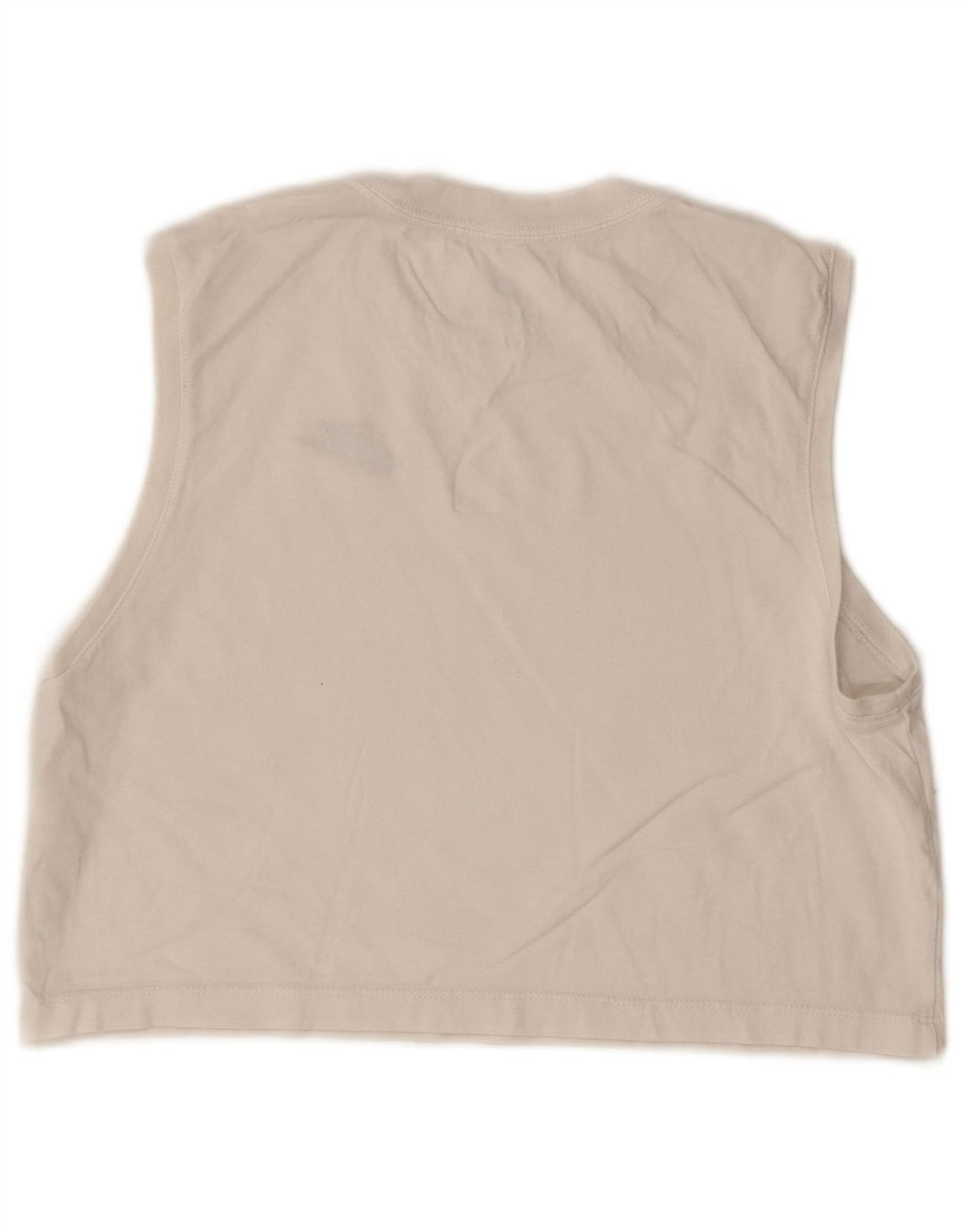 Nike Womens Crop Oversized Vest Top UK 6 XS Weiße Baumwolle
