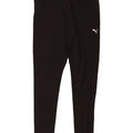 Puma Damen Leggings UK 12 Medium Schwarz Baumwolle
