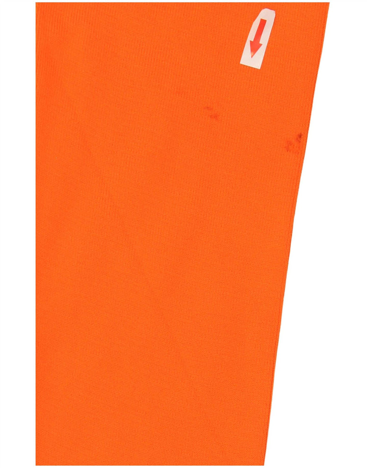 Zara Damen Crop Rollkragenpullover Pullover UK 10 Small Orange Polyester