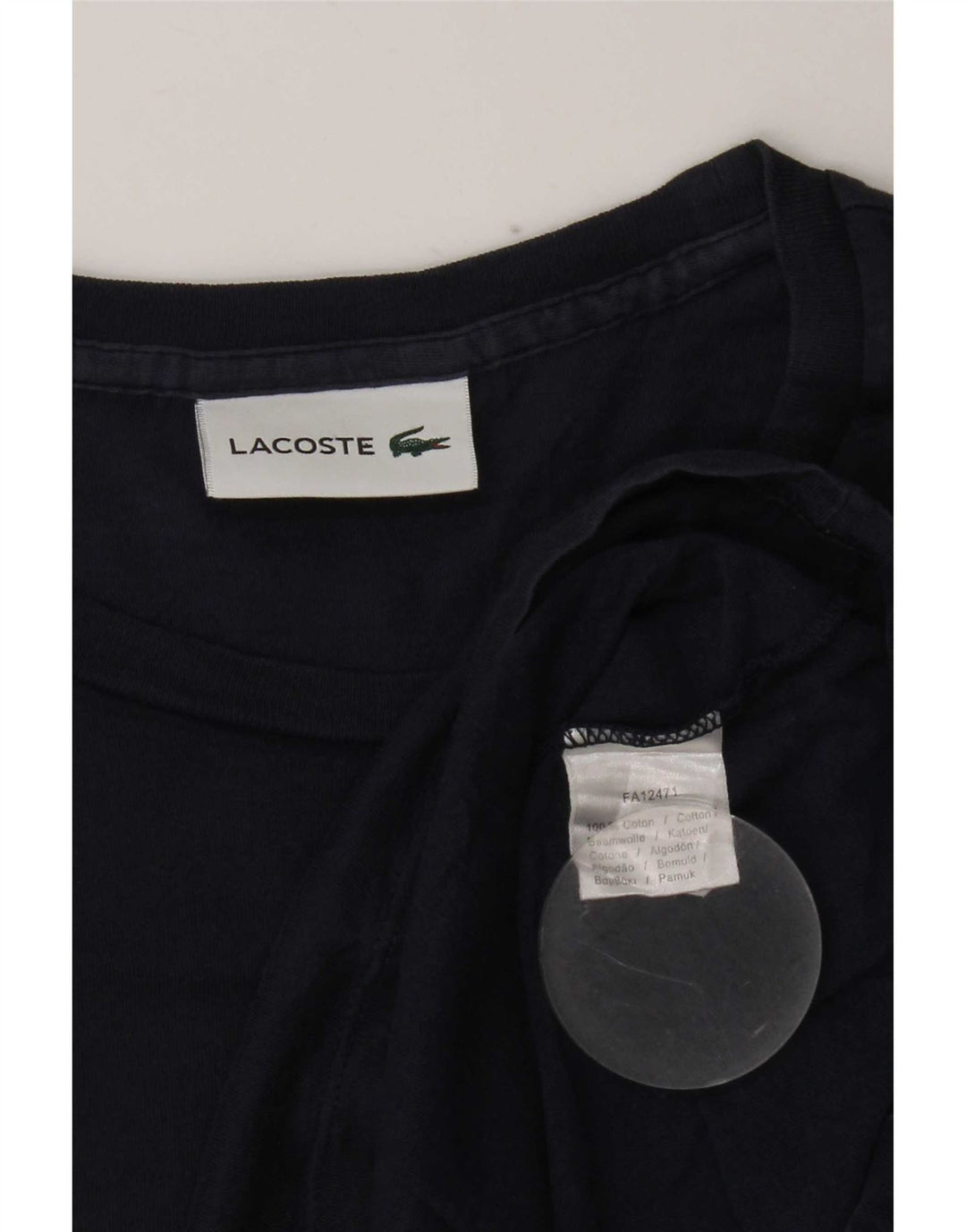 Lacoste Herren-T-Shirt-Oberteil aus Baumwolle in mittlerem Marineblau
