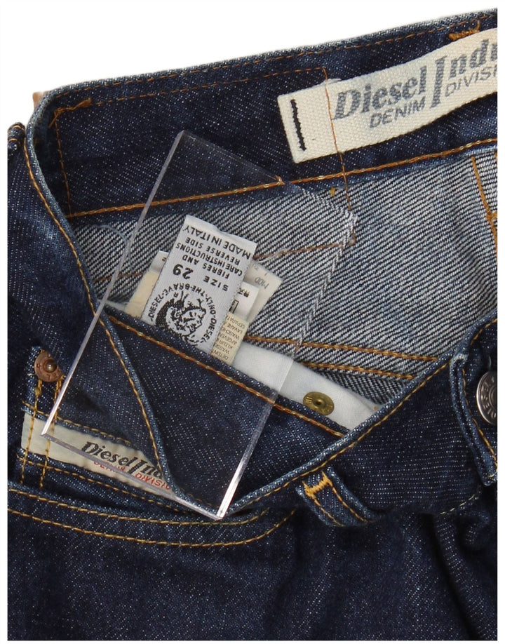 DIESEL Herren Bootcut Jeans W29 L33 Marineblaue Baumwolle