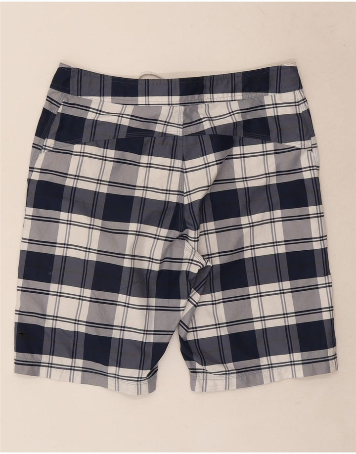 Nike Herren-Badeshorts, mittelgroß, marineblau, kariert, Polyester