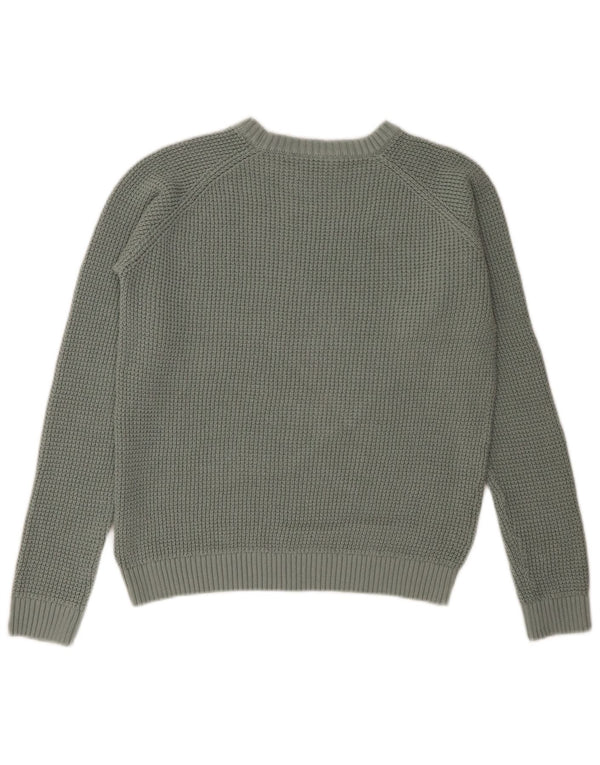 Marks & Spencer Jungen-Pullover mit Rundhalsausschnitt, 13–14 Jahre, grüne Baumwolle