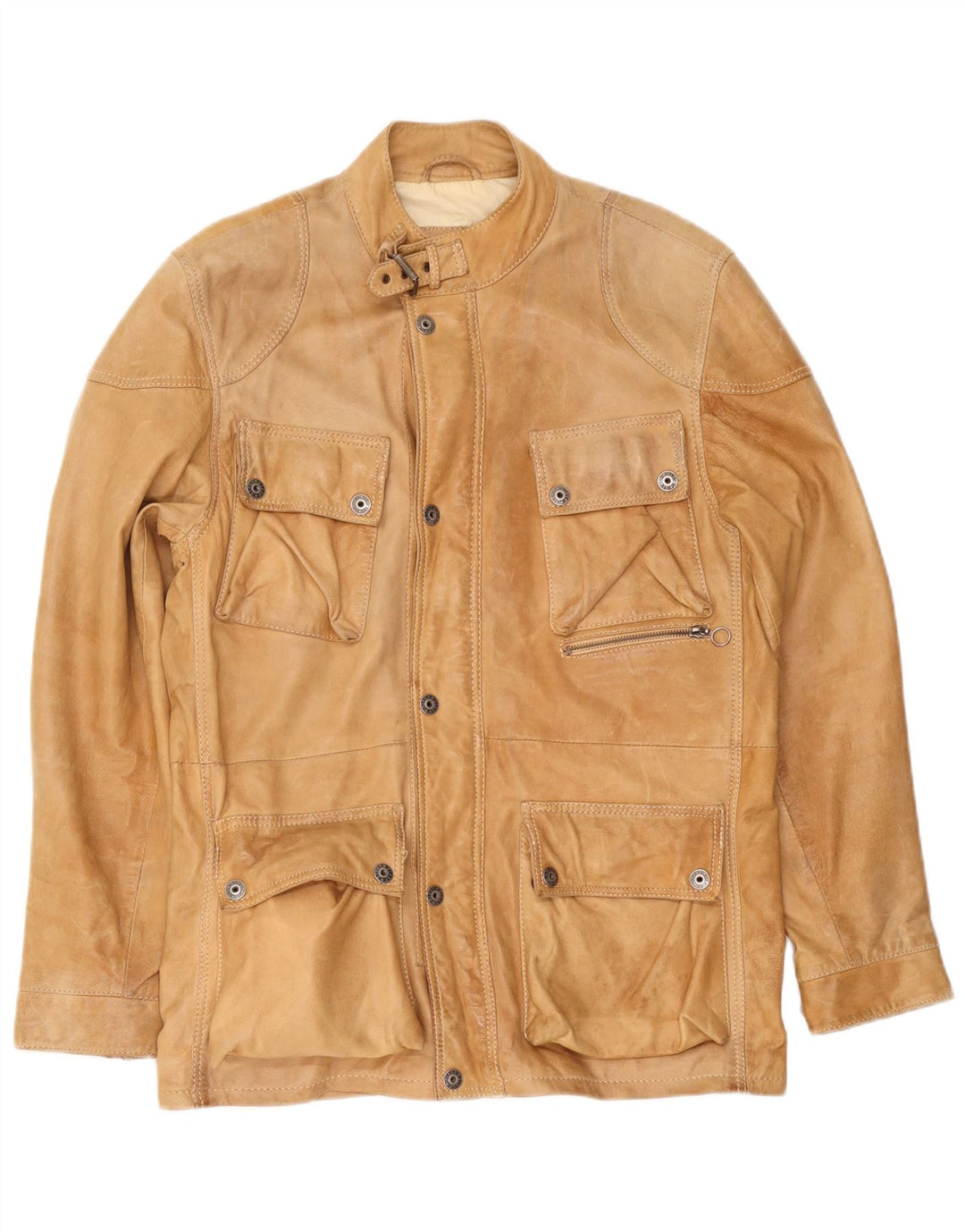 Gipsy Herren Lederjacke UK 38 Mittelbraun