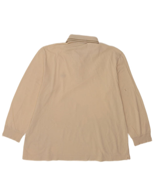Sergio Tacchini Mens Long Sleeve Polo Shirt XL Beige