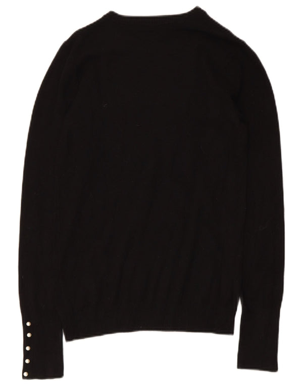 Zara Damen-Pullover mit U-Boot-Ausschnitt, Gr. 8, Schwarz