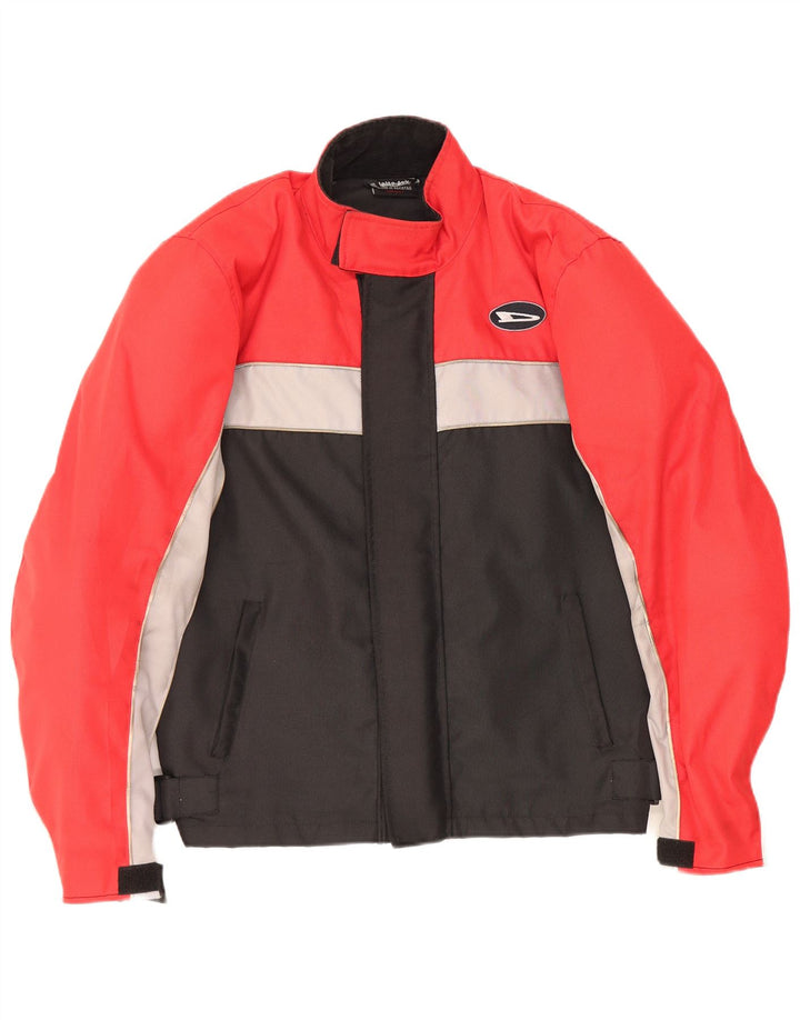 Vintage Herren Racer Jacke UK 36 Small Red Colourblock
