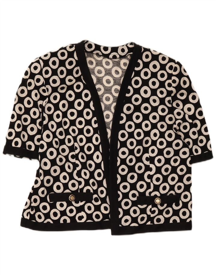 Vintage Damen 2-teiliges Set UK 16 Large Schwarz Geometrisch