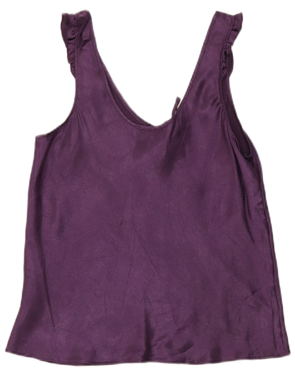 Marks & Spencer Damen Cami Top UK 14 Medium Purple Polyester