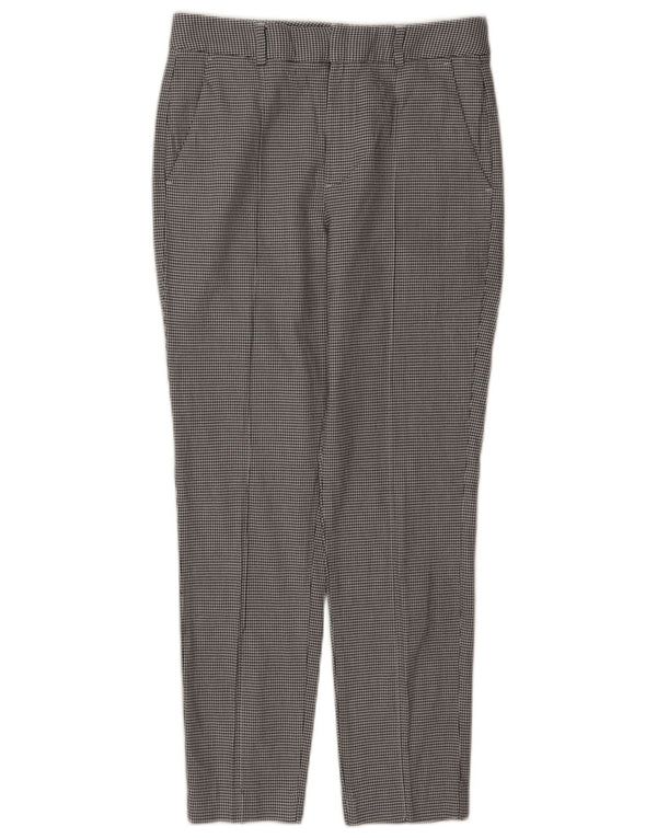 Massimo Dutti Slim Chino-Hose für Damen, Größe 2XS, W24, L26, Marineblau mit Hahnentrittmuster