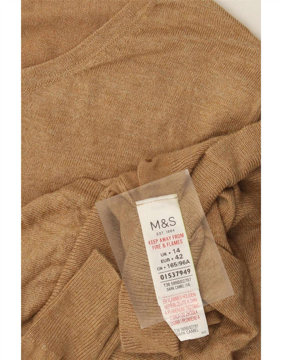 Marks & Spencer Damen-Cardigan-Pullover UK 14 Large Beige Viskose