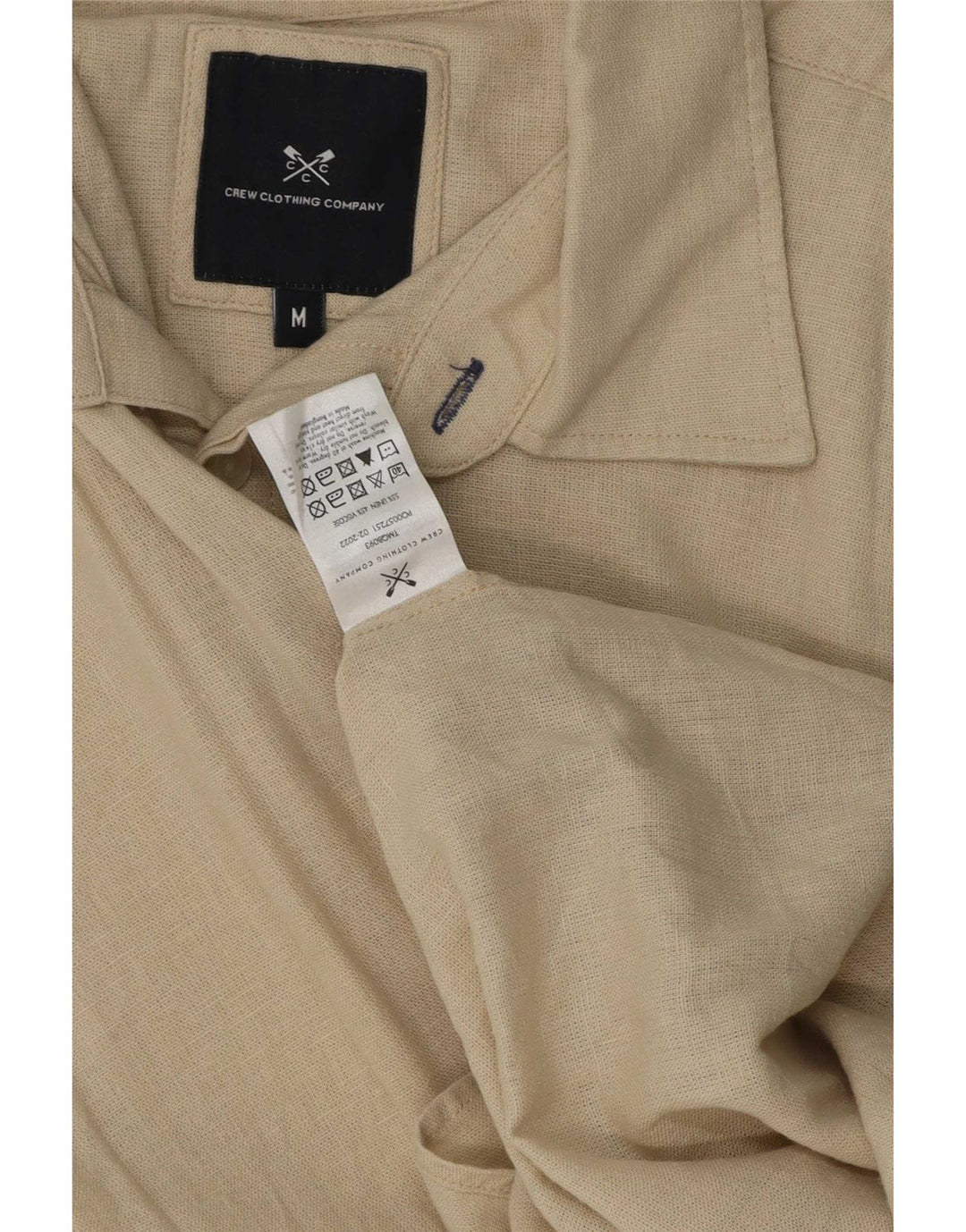 Crew Clothing Herrenhemd Mittelbeige Leinen