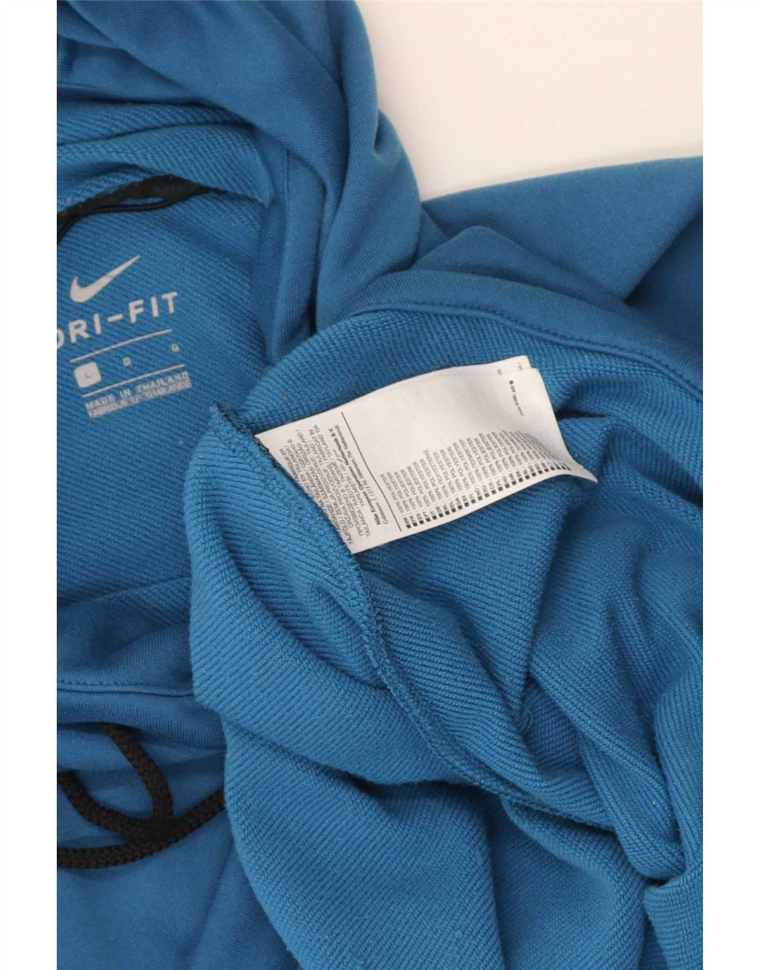 Nike Herren Dri Fit Kurzarm-Kapuzenpullover, groß, blau, Polyester