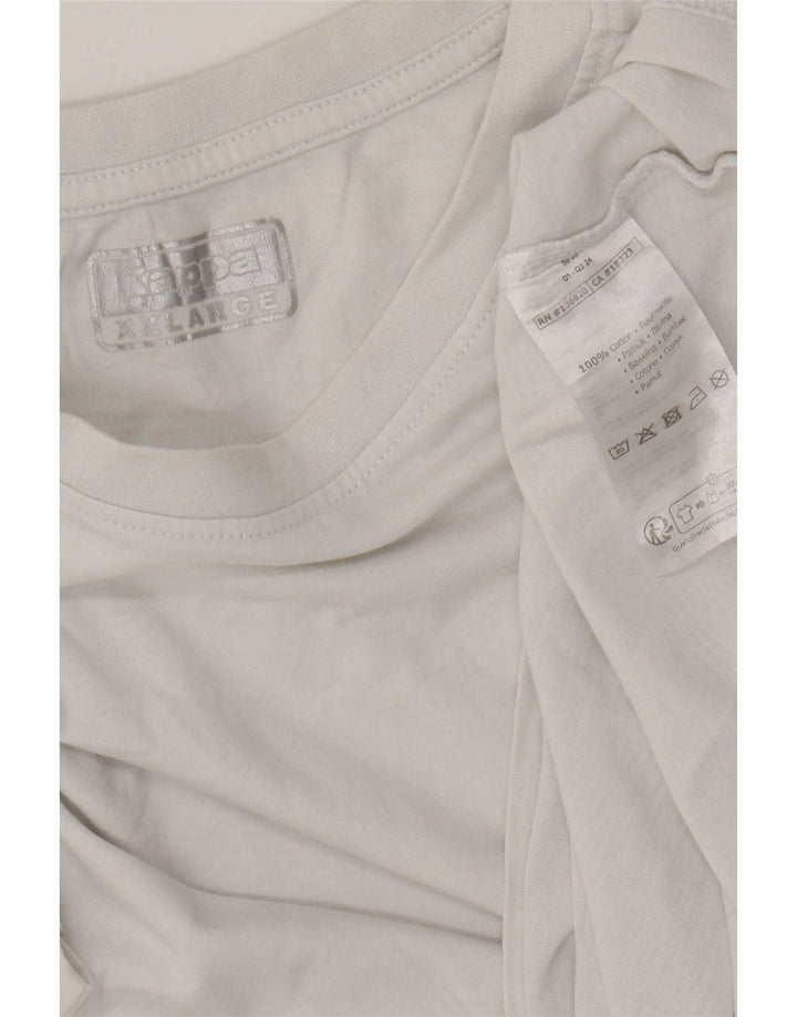 Kappa Herren T-Shirt Top 2XL Weiße Baumwolle