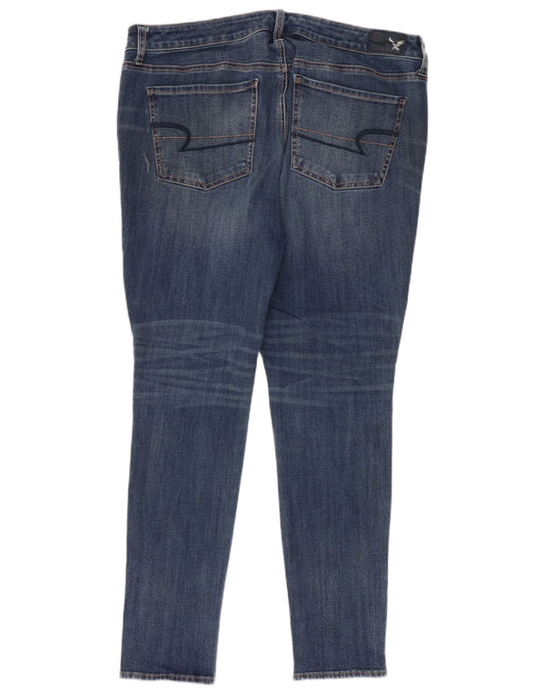 American Eagle Damen Jegging-Jeans UK 18 XL W38 L28 Blaue Baumwolle