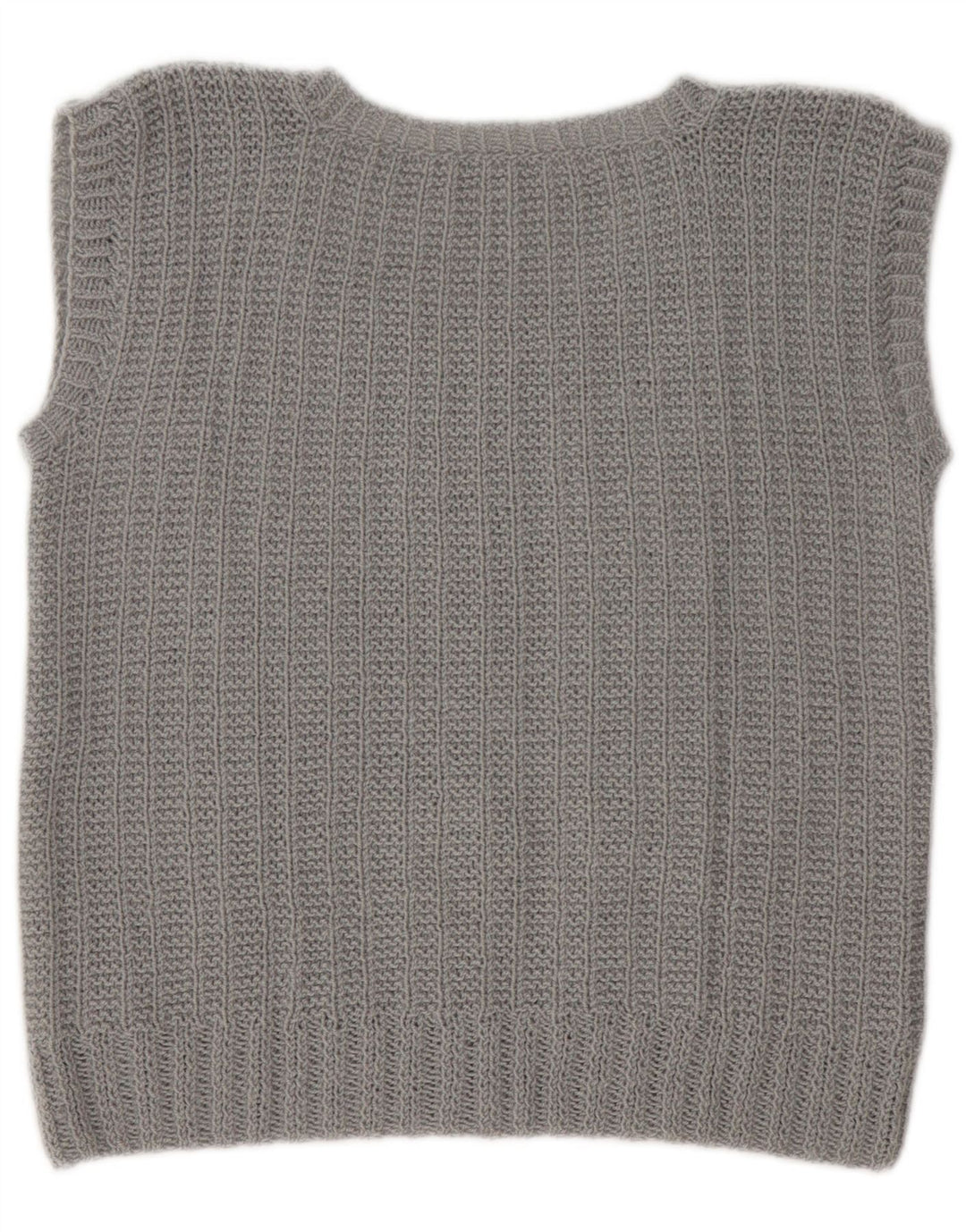 Vintage Damen Weste Tank Top UK 14 Mittelgrau