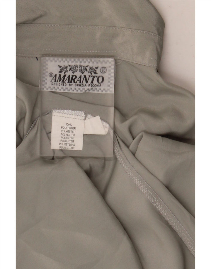 Amaranto Womens Loose Fit Hemdbluse IT 50 XL Grau Polyester