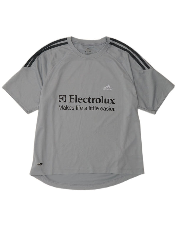 Adidas Herren Climalite Graphic T-Shirt Top Large Grau Polyester