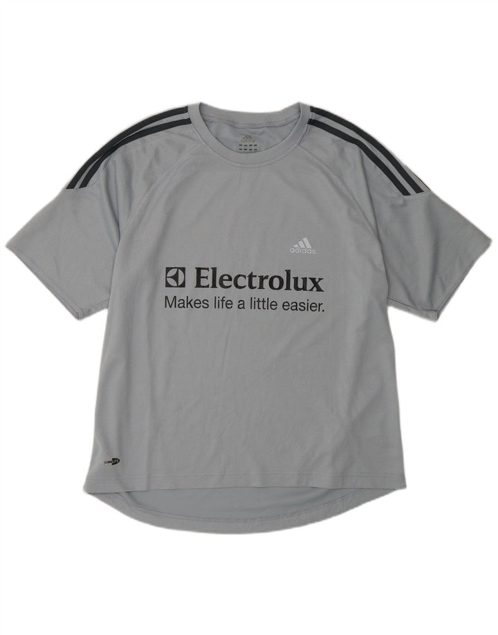 Adidas Herren Climalite Graphic T-Shirt Top Large Grau Polyester
