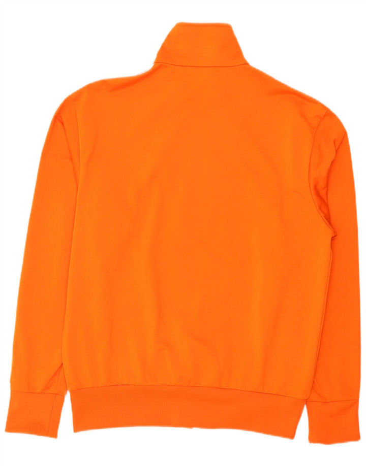 Adidas Herren-Trainingsanzug-Top-Jacke aus mittelorangefarbenem Polyester