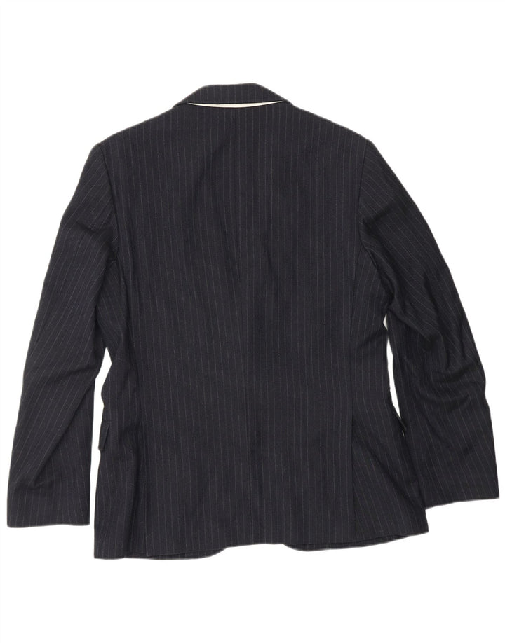 GANT Herren-Blazer mit maßgeschneiderter Passform, IT 46, klein, Marineblau gestreift