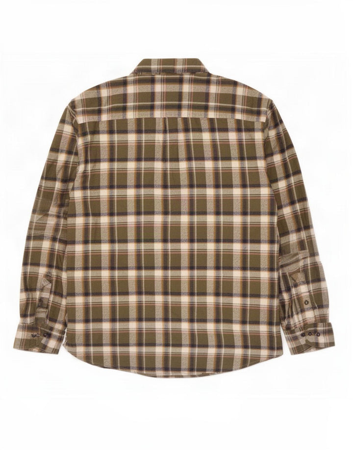 Marks & Spencer Herren-Flanellhemd 2XL, grün kariert, Baumwolle