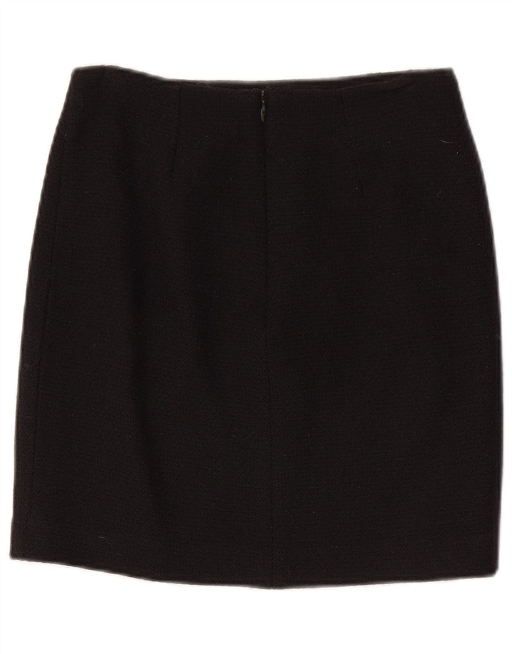 Etam Damen Minirock IT 36 XS W24 Schwarze Wolle