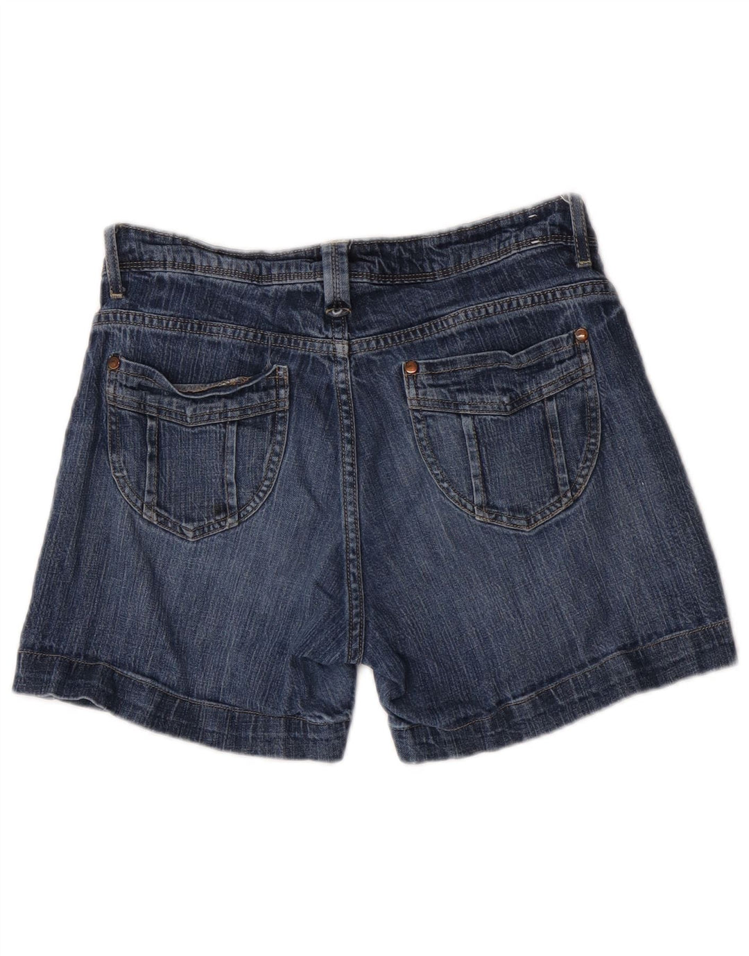 Lee Damen-Jeansshorts mit niedriger Taille, US 6, Mittel, W28, blaue Baumwolle