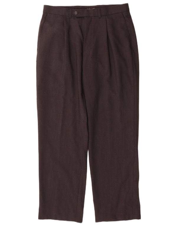 Marks & Spencer Herren-Anzughose mit Pegged-Anzug, W32, L29, braune Wolle