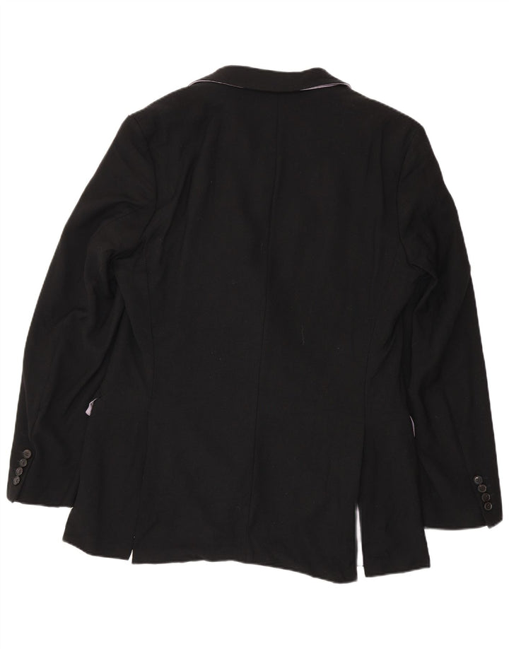 Hugo Boss Herren-Blazer mit 2 Knöpfen, UK 102, groß, schwarze Schurwolle