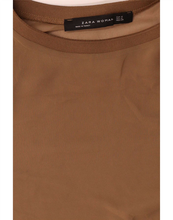 Zara Damen Maxikleid UK 14 Medium Beige
