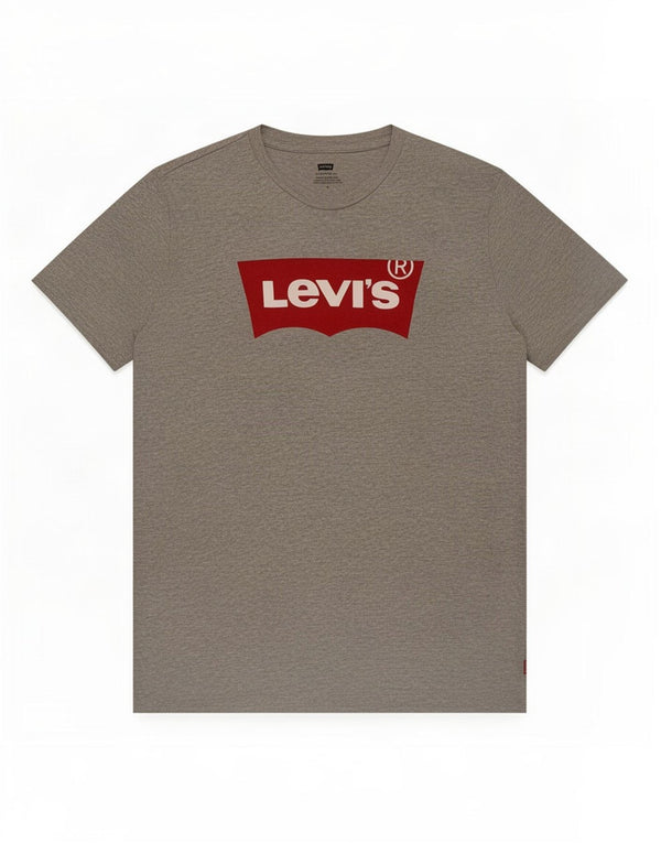 Levi's Mens Graphic T-Shirt Top Medium Grey Flecked Cotton