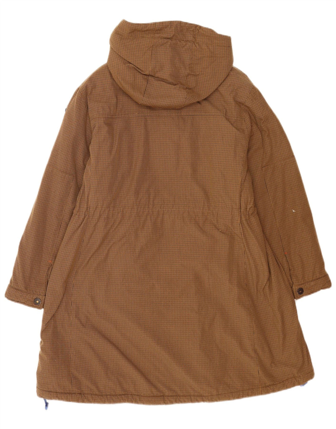 Invicta Womens Hooded Parka Jacket UK 6 XS Braunes Hahnentritt-Polyamid