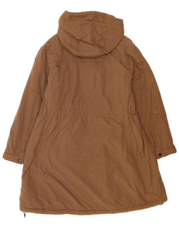 Invicta Womens Hooded Parka Jacket UK 6 XS Braunes Hahnentritt-Polyamid