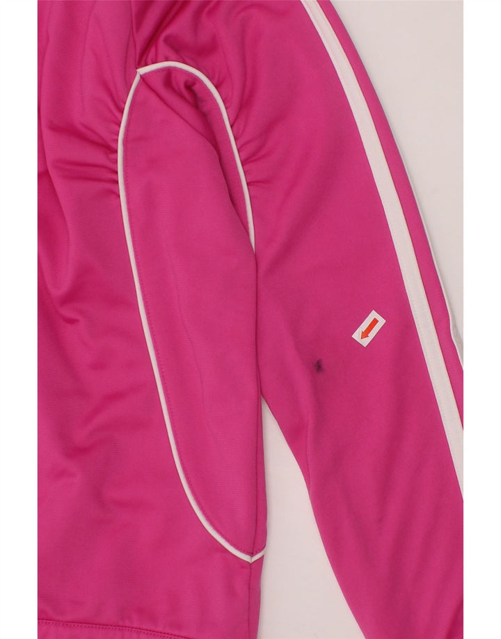 ADIDAS Girls Tracksuit Top Jacket 9-10 Years Pink Polyester Vintage Adidas and Second-Hand Adidas from Messina Hembry 