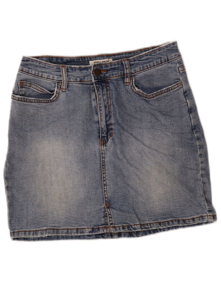 Billabong Damen Jeansrock W30 mittelblaue Baumwolle