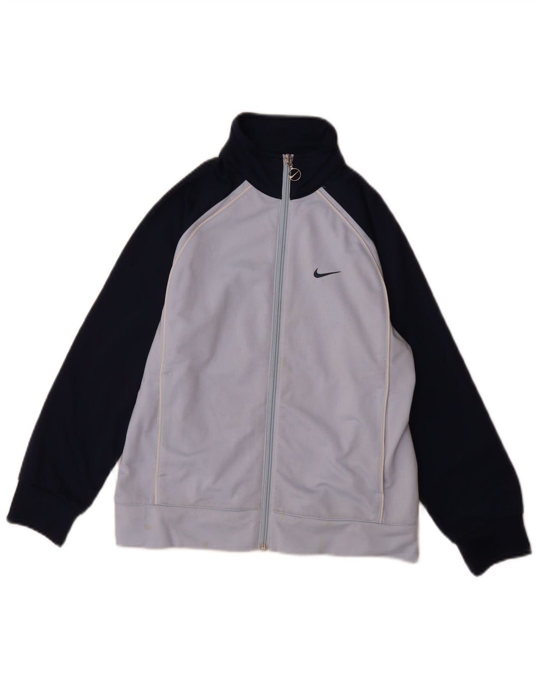 Nike Jungen-Trainingsanzugoberteil mit Grafik, 8–9 Jahre, Größe S, Blau, Farbblock