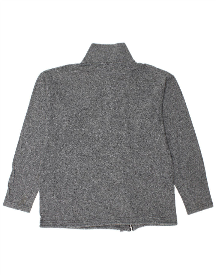Champion Damen-Trainingsanzug-Top-Jacke, UK 14, mittelgrau gefleckte Baumwolle