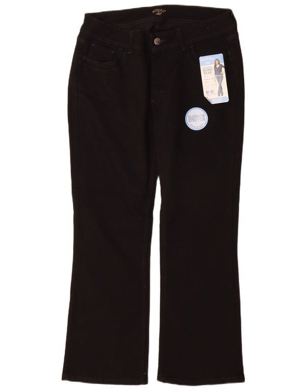 Lee Damen Slender Bootcut Jeans US 16 2XL W34 L30 Schwarze Baumwolle