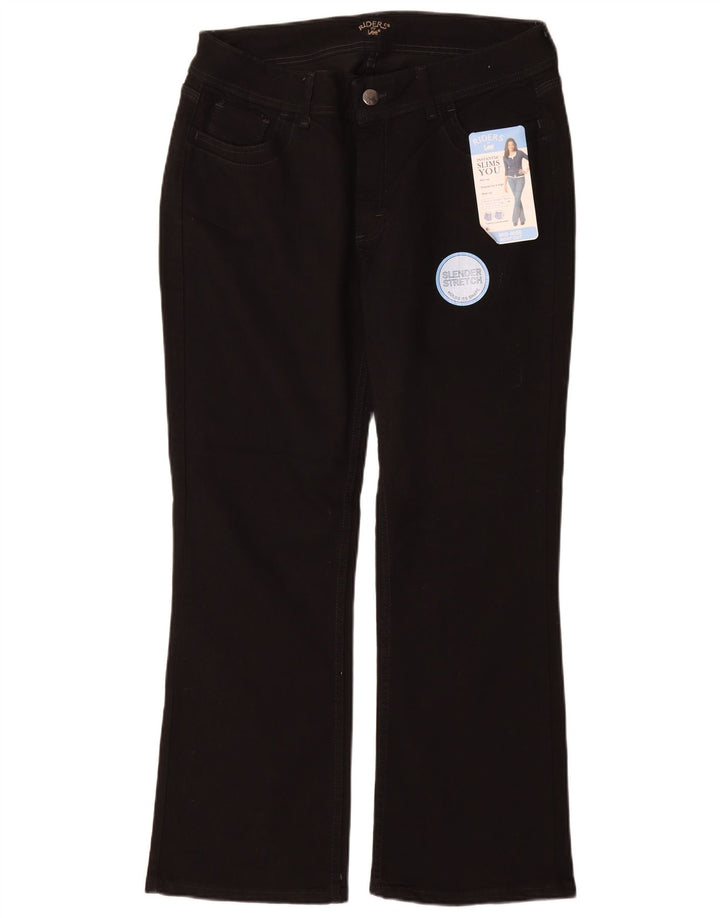 Lee Damen Slender Bootcut Jeans US 16 2XL W34 L30 Schwarze Baumwolle