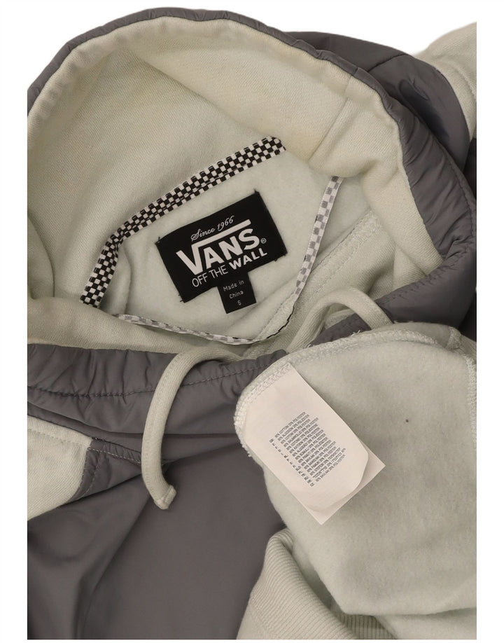 VANS Damen-Sweatshirt-Pullover UK 10 Small Weiße Colourblock-Baumwolle