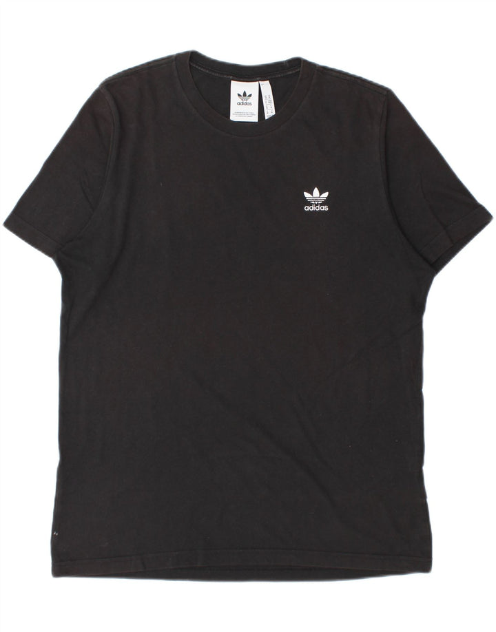 ADIDAS Mens T-Shirt Top Medium Black Cotton Vintage Adidas and Second-Hand Adidas from Messina Hembry 